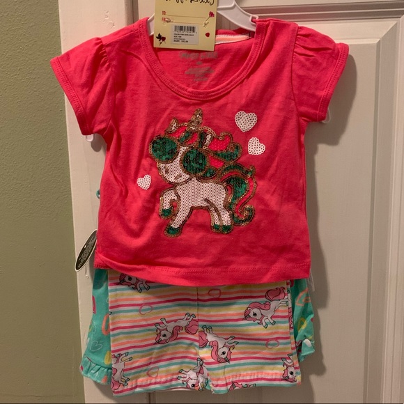 *2 for $20* 4 piece unicorn outfit set - Picture 1 of 5